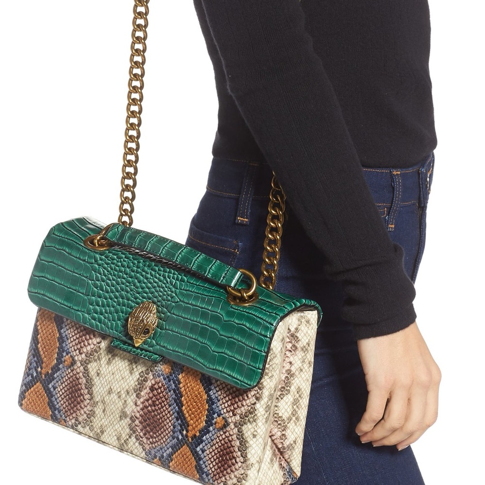 KURT GEIGER Kensington X Reptile Embossed Leather Bag - Picture 6 of 11